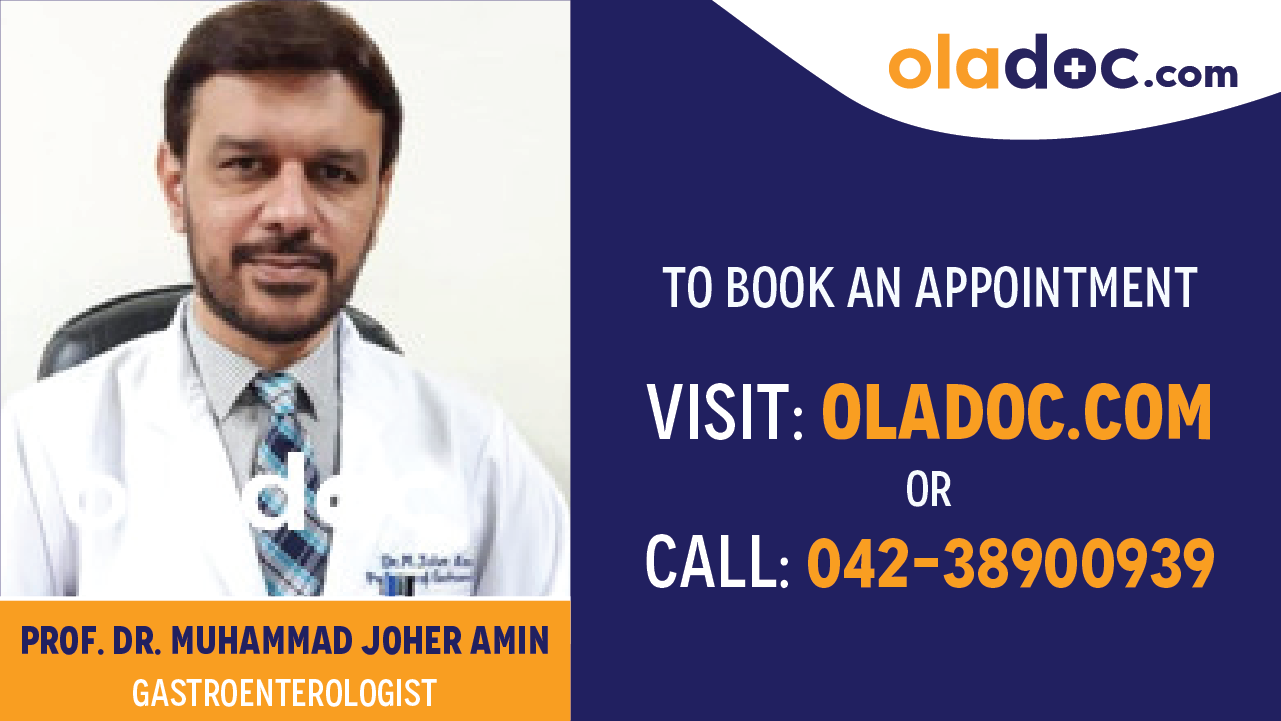 Book appointment with Dr. Muhammad Joher Amin-best Gastroenterologist in lahore